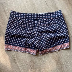J Crew chino Moroccan flower motif shorts with size zip sz 12
